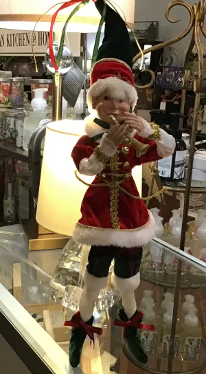 16" PLAID POSABLE ELF