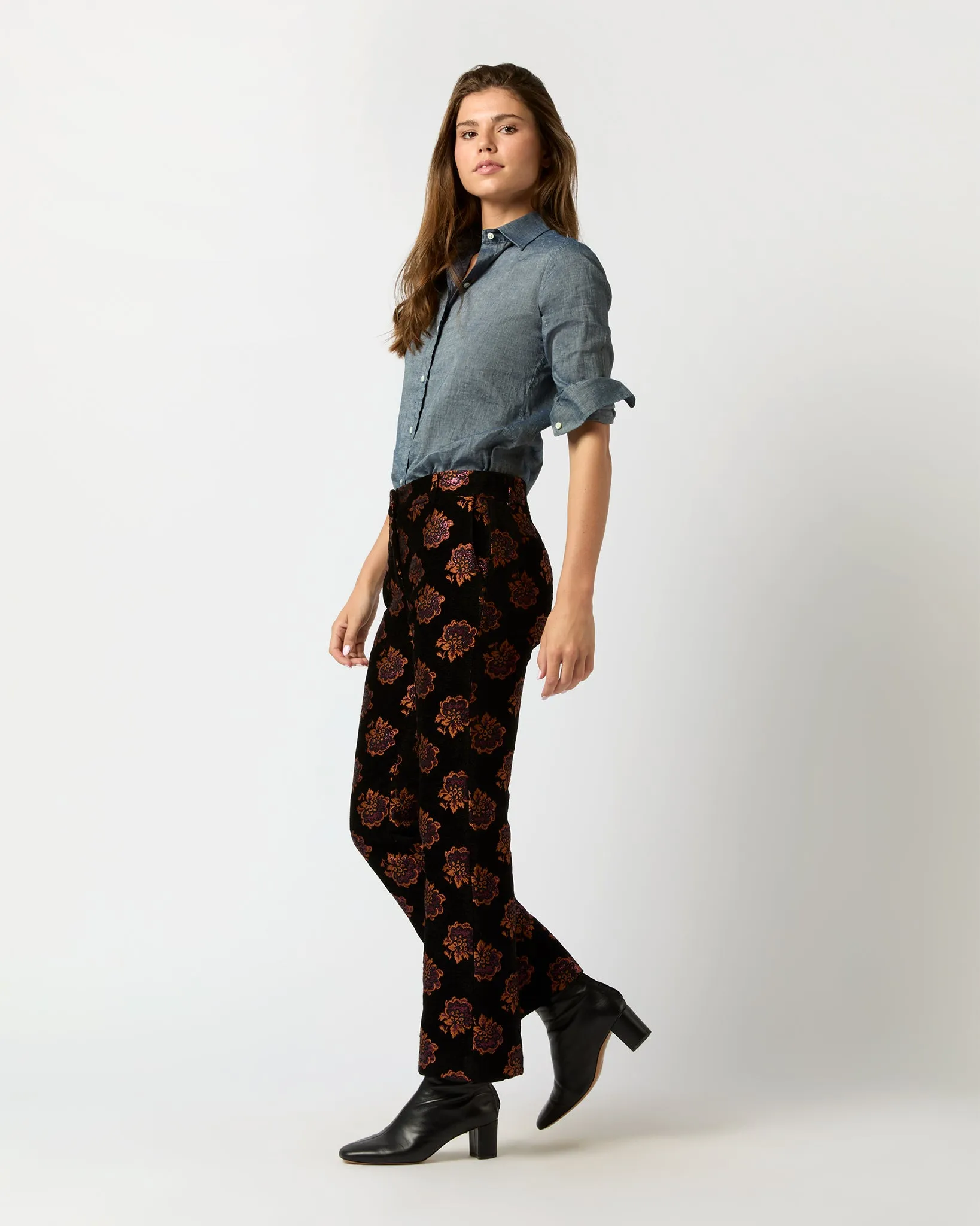 24/7 Pant in Rosette Jacquard