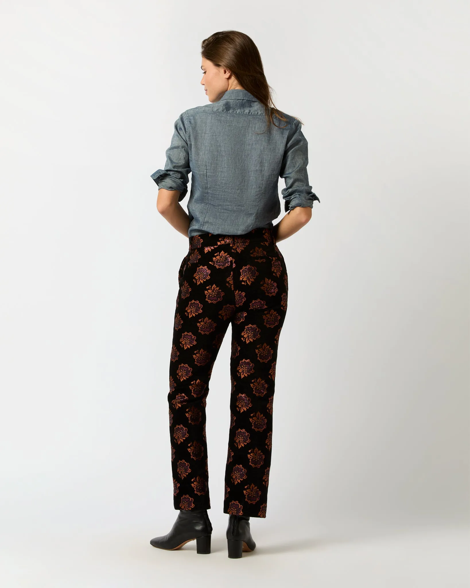 24/7 Pant in Rosette Jacquard
