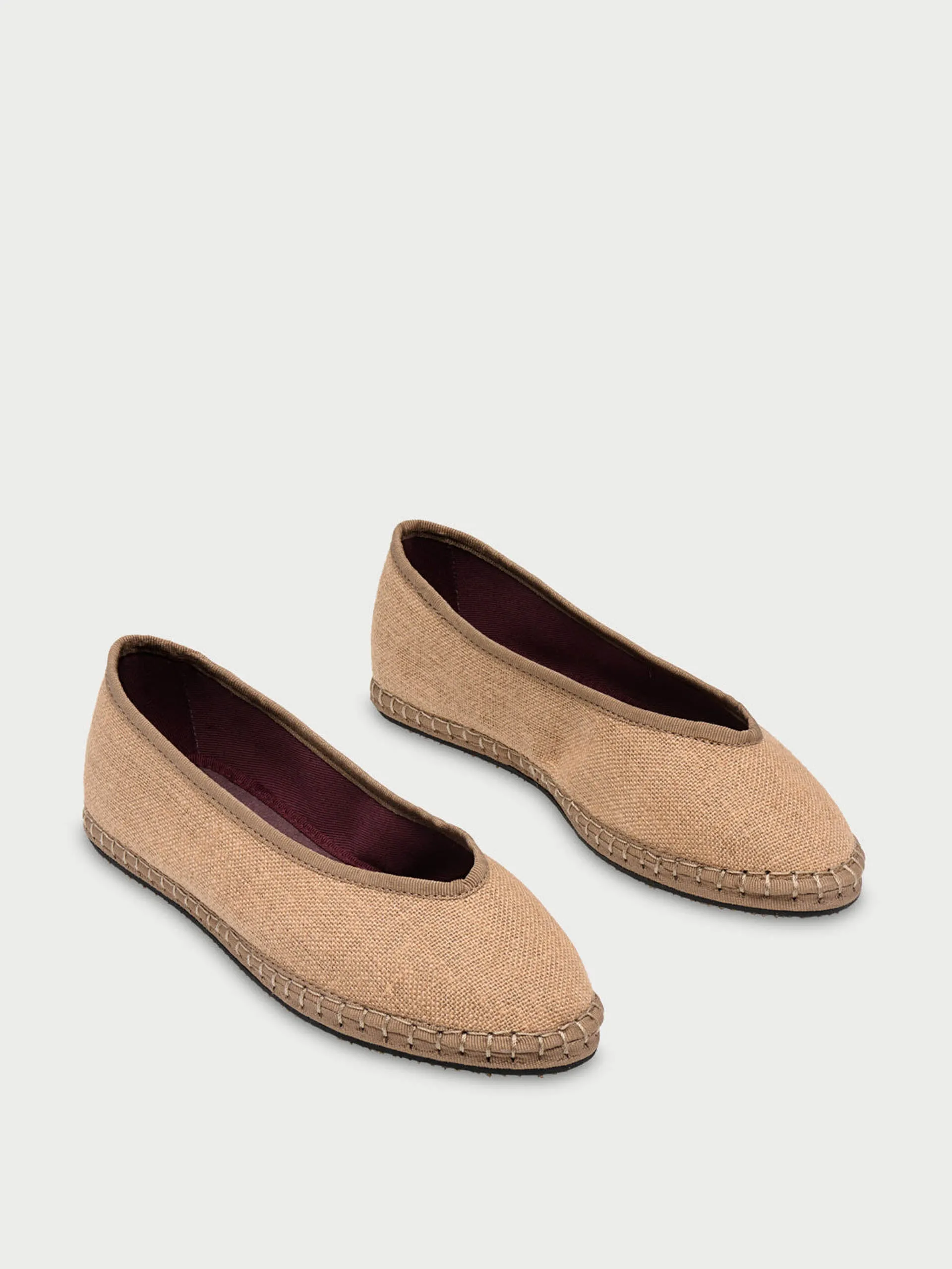 Beige Mermaid coffee flats