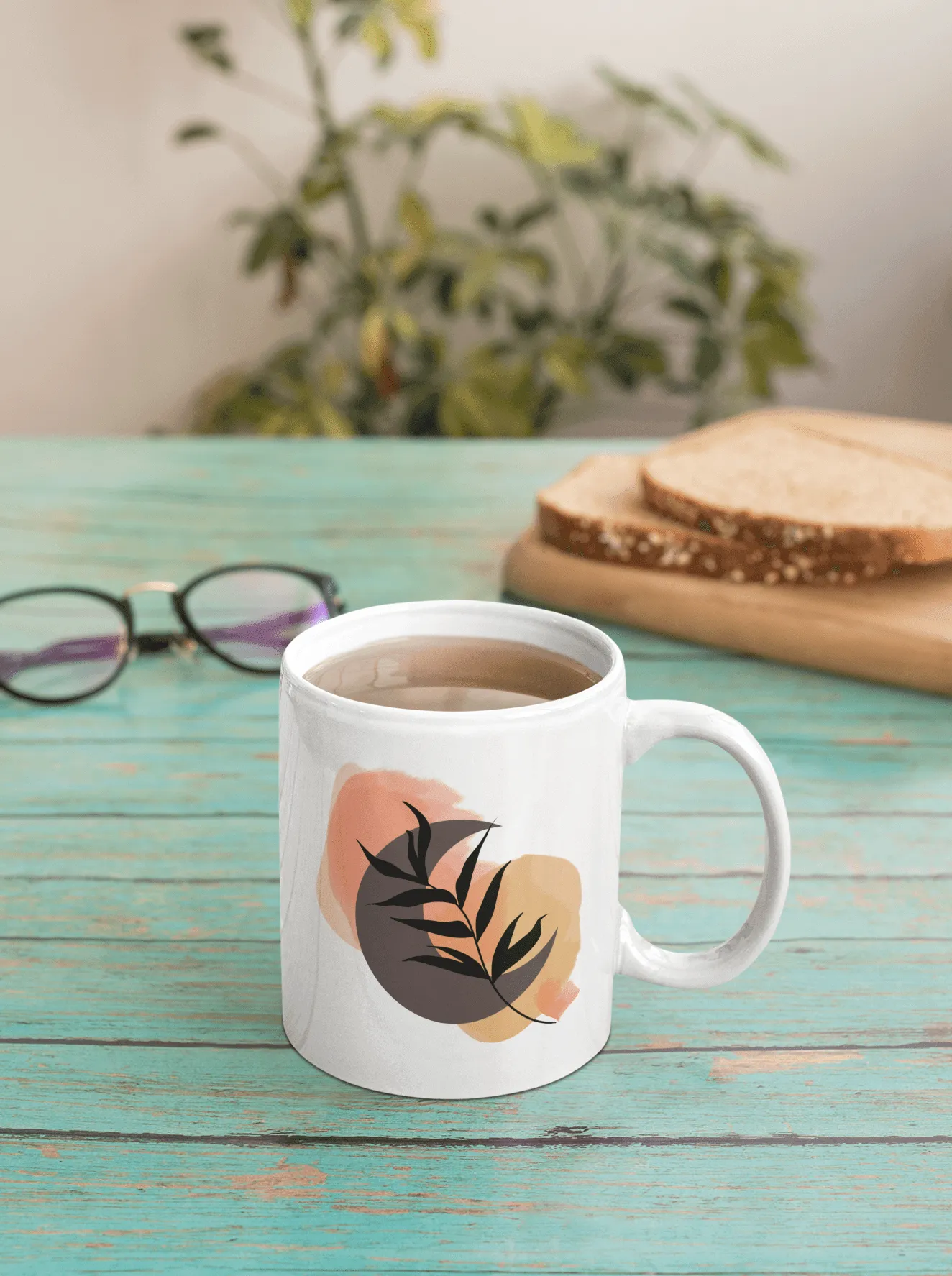 Bohemian Moon Night Abstract Modern Art Coffee Tea Cup Mug