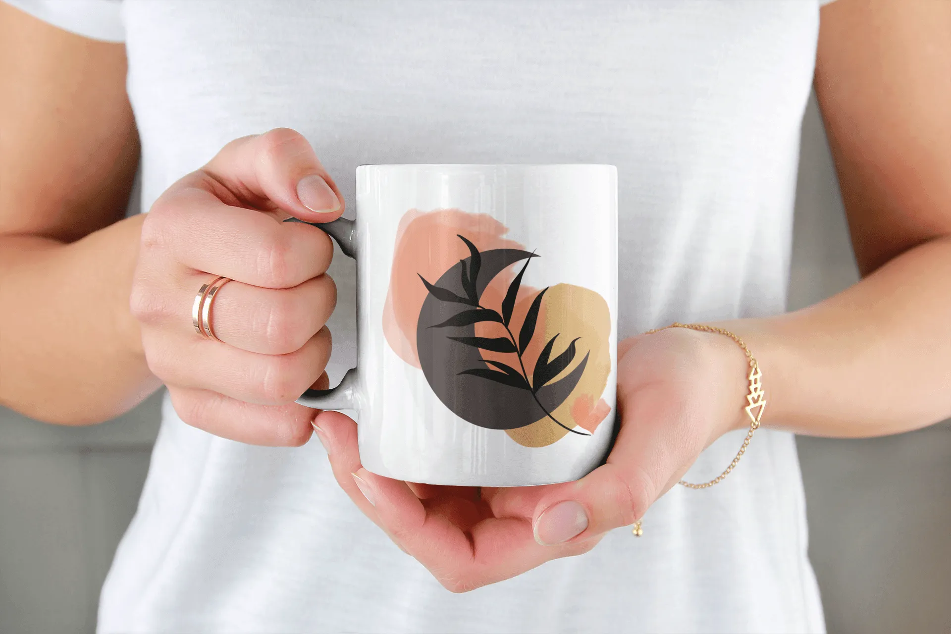 Bohemian Moon Night Abstract Modern Art Coffee Tea Cup Mug