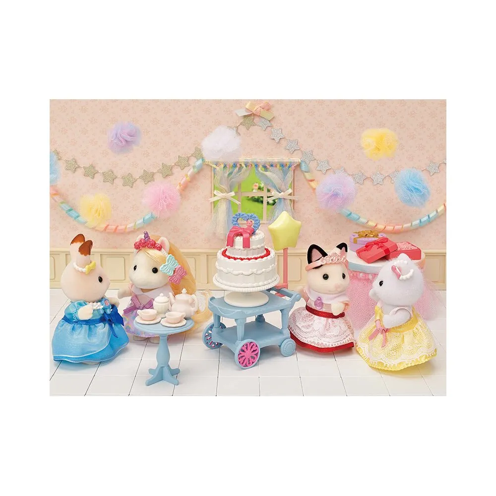 Calico Critters Tuxedo Cat Girl Party Time Play Set