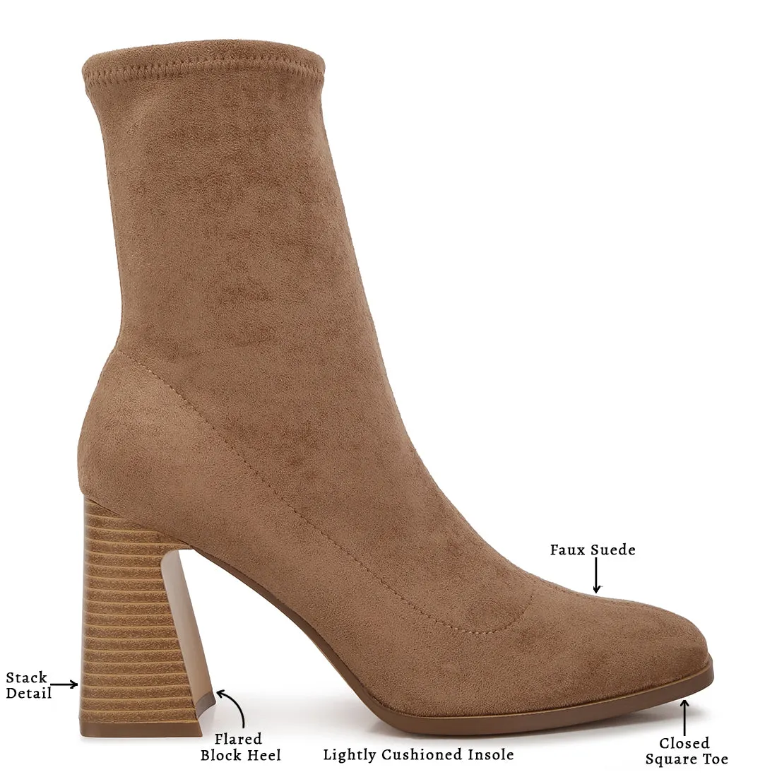 Candid Flared Block Heel Boots