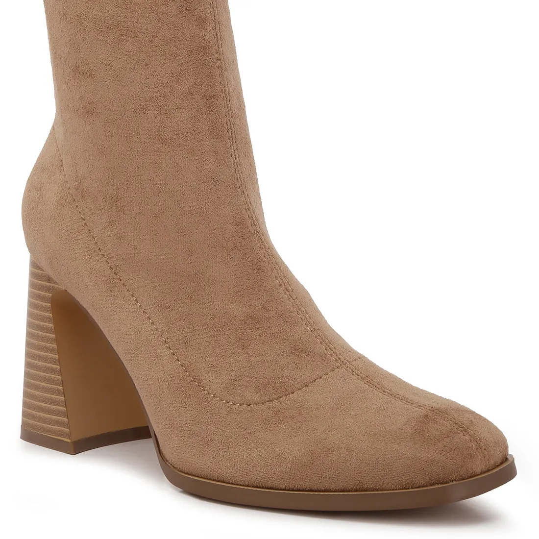 Candid Flared Block Heel Boots