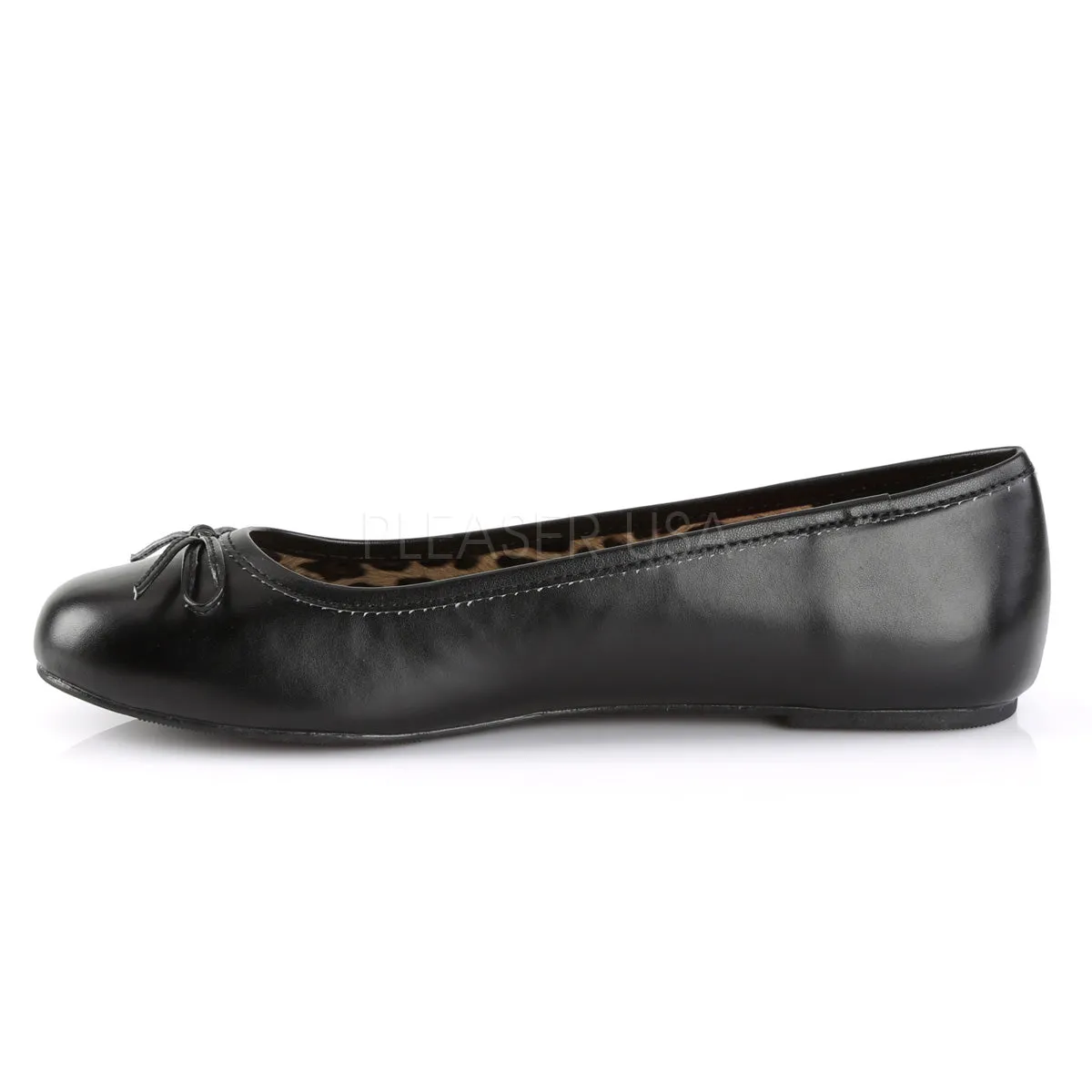 Classic Adult Ballet Flat with Bow Accent 4-colors ANNA-01