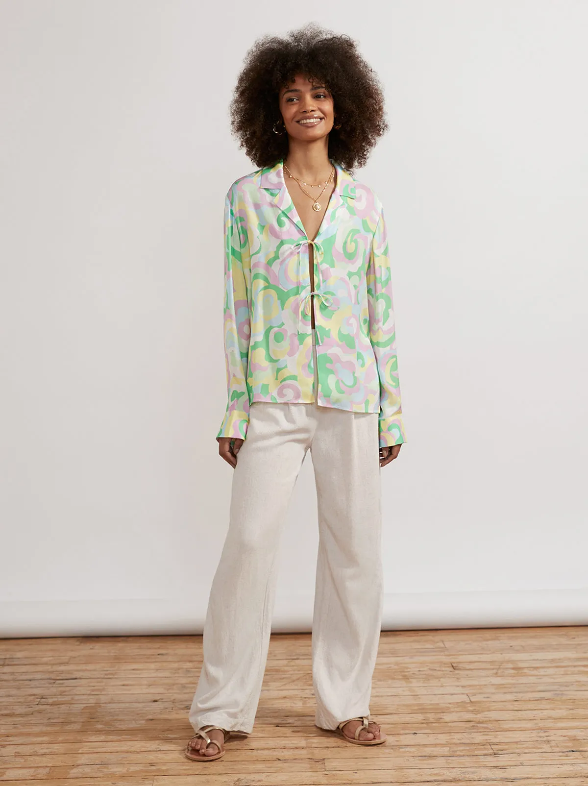 Devon Multi Floral Swirl Top