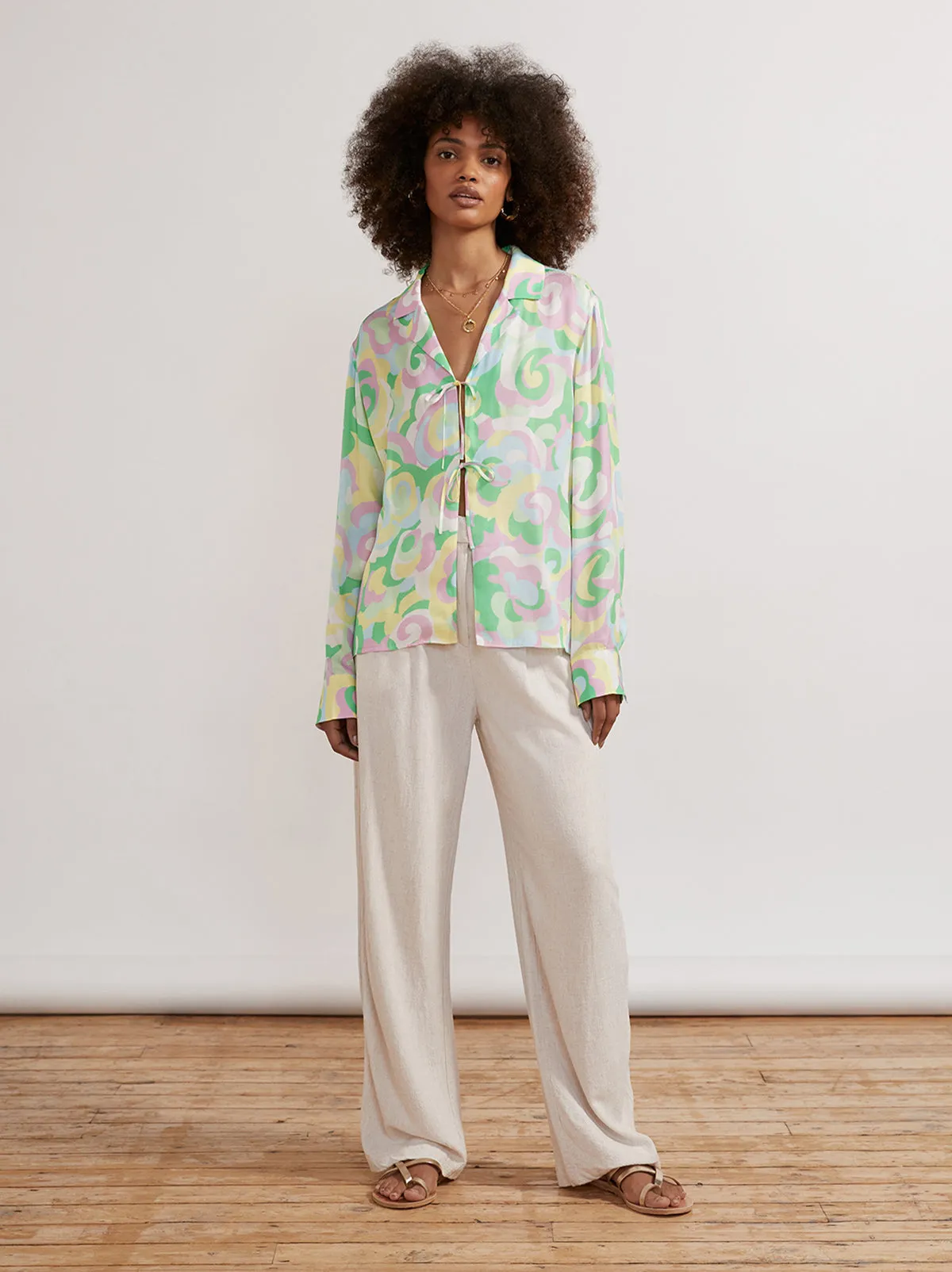 Devon Multi Floral Swirl Top