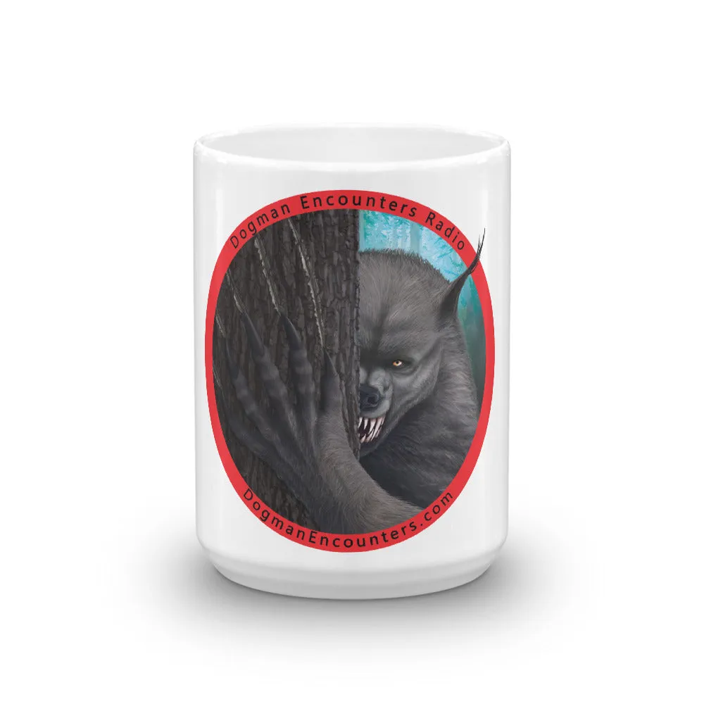 Dogman Encounters Rogue Collection White Mug (red/black font)