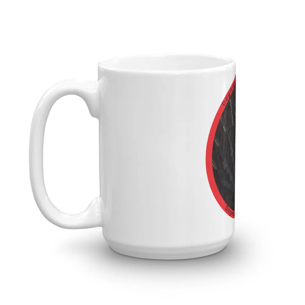 Dogman Encounters Rogue Collection White Mug (red/black font)