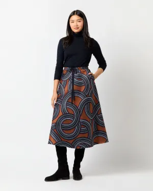 Drawstring Skirt in Montecarlo Jacquard
