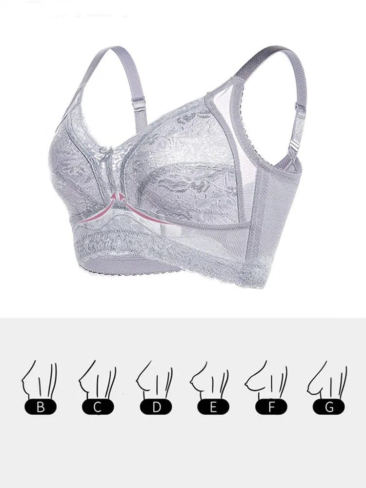 Elegant Lace Full Coverage Wireless Bra