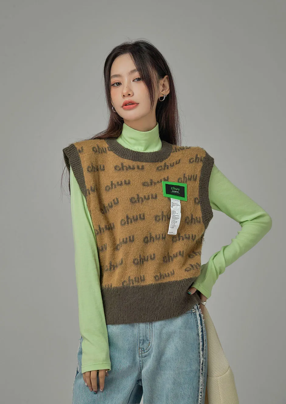 Embrace The Concept Lettering Knit Vest