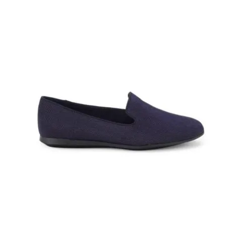 Emette Navy Fabric Anne Klein Loafer Flats
