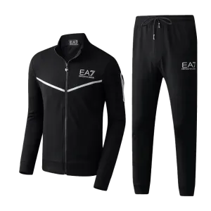 Empani Two Piece Cotton Designed Track Suit - Black