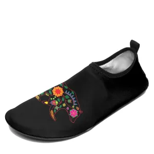Floral Bear Sockamoccs Slip On Shoes
