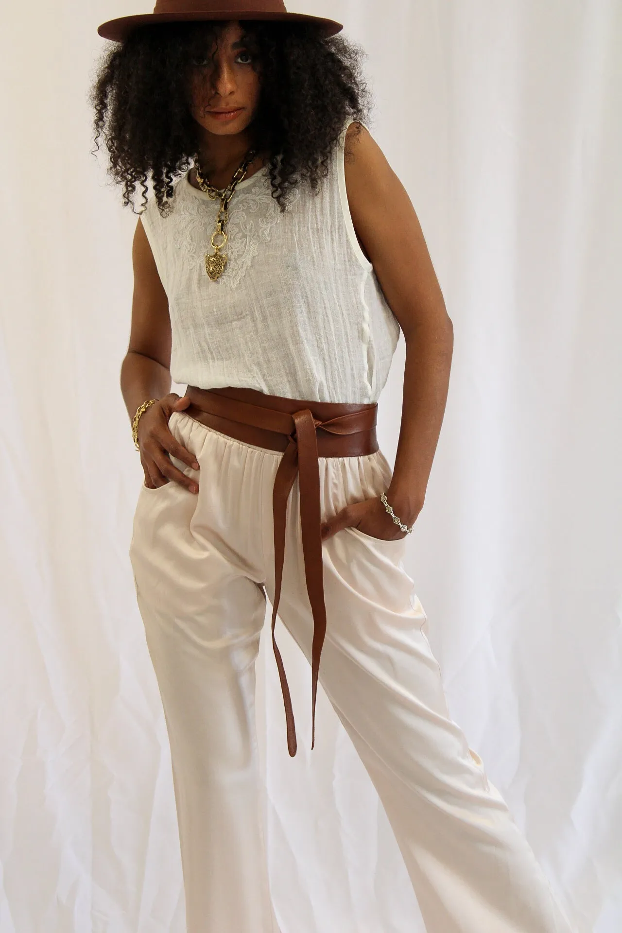 Heathrow blush wide leg pant by Uli