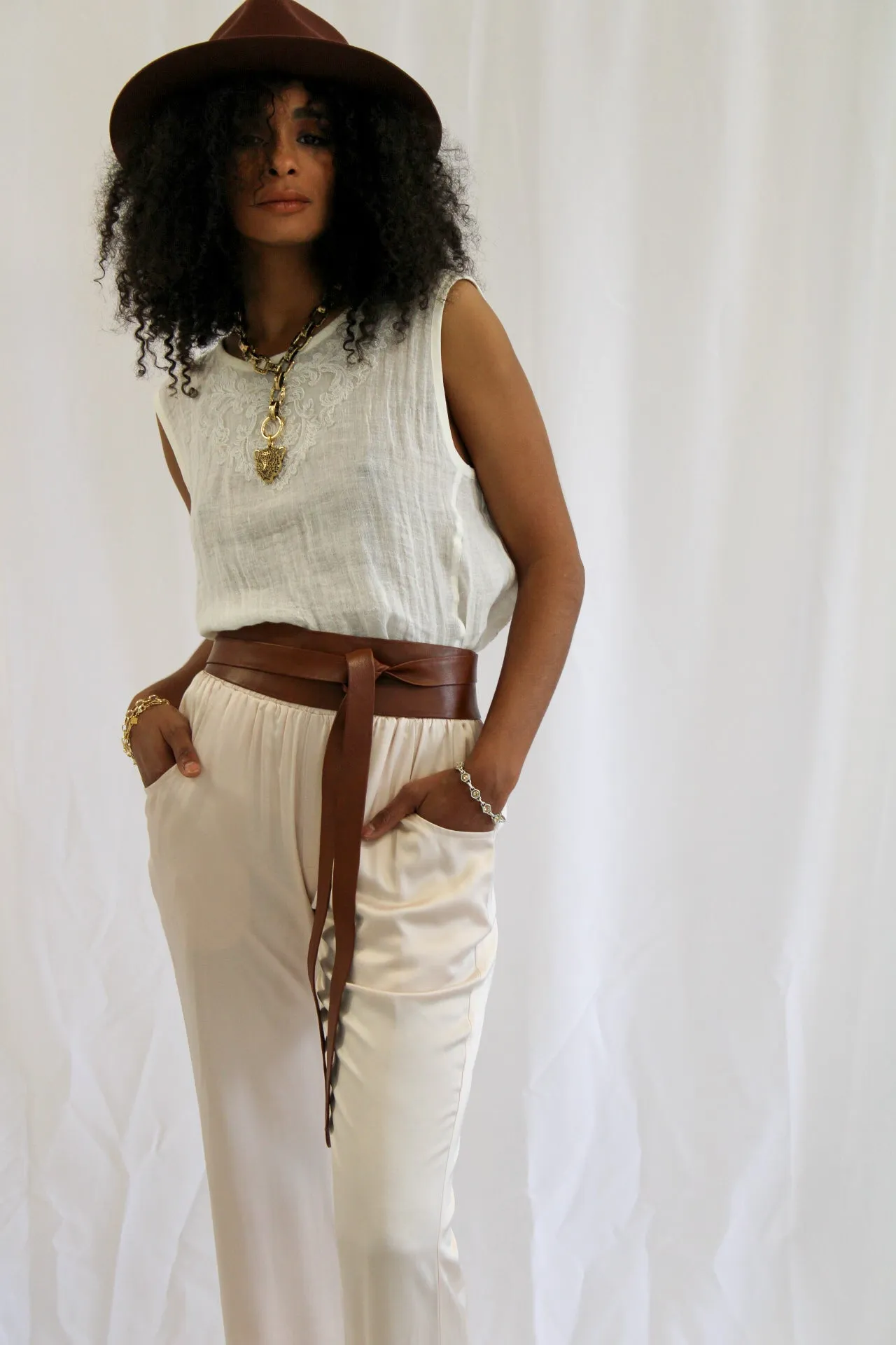 Heathrow blush wide leg pant by Uli