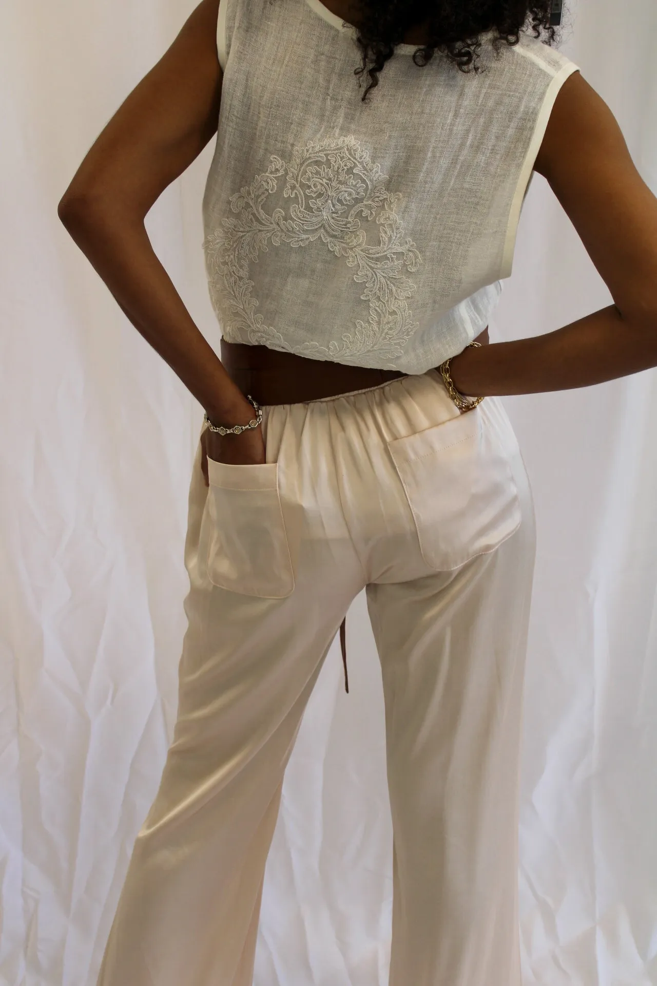 Heathrow blush wide leg pant by Uli