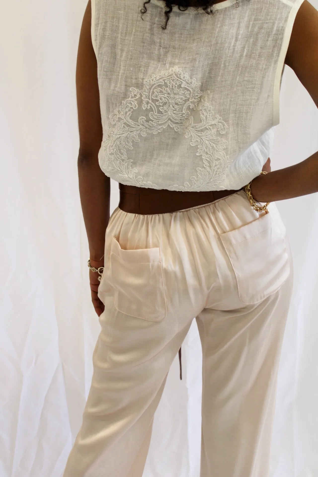 Heathrow blush wide leg pant by Uli