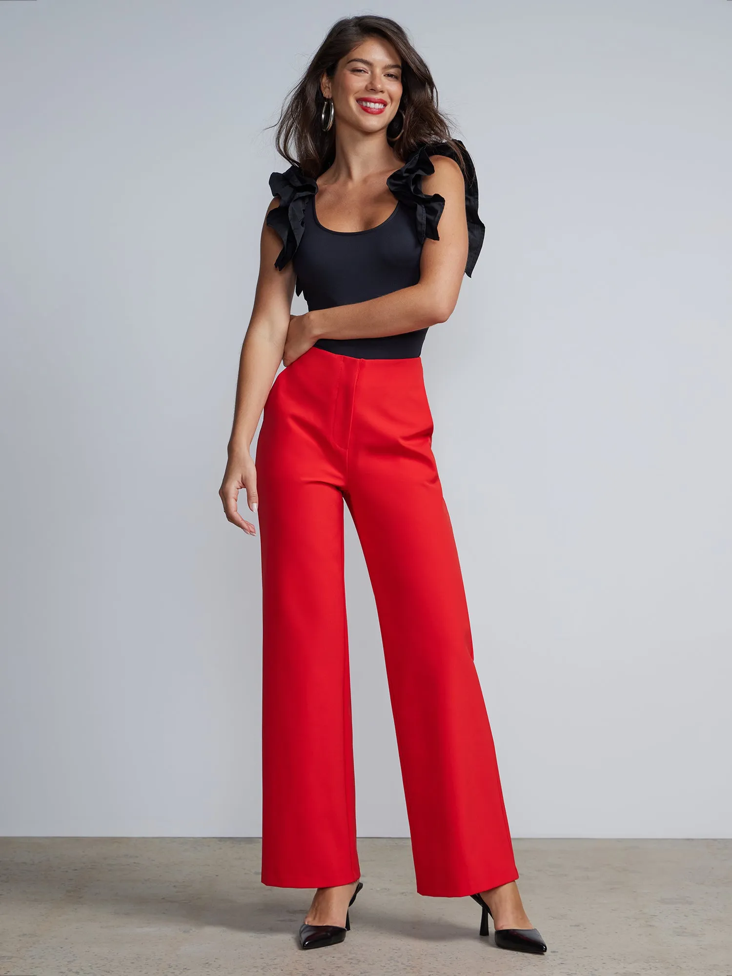 High Rise Wide Leg Pants