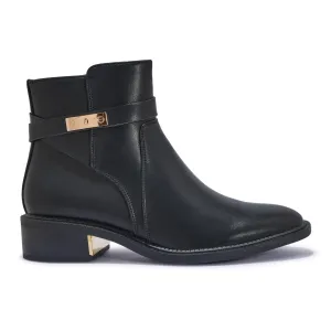 LATTE4 – LATTE4 BUCKLE DETAIL RIDING ANGLE BOOT WITH GOLD DETAIL