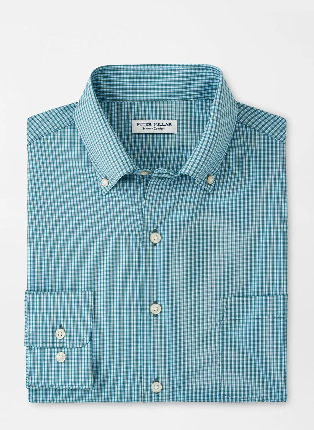 Peter Millar Barrie Performance Twill Sport Shirt In Sherwood