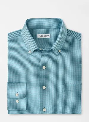 Peter Millar Barrie Performance Twill Sport Shirt In Sherwood