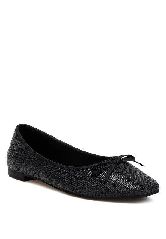 Rag & Co Paper Rings Raffia Ballet Flats