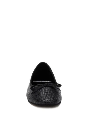 Rag & Co Paper Rings Raffia Ballet Flats