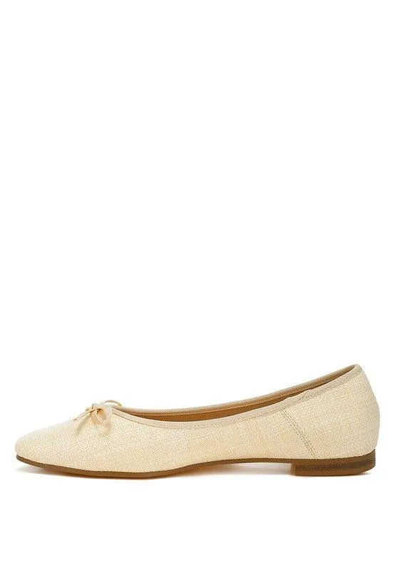 Rag & Co Paper Rings Raffia Ballet Flats