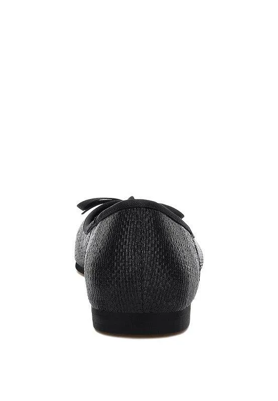 Rag & Co Paper Rings Raffia Ballet Flats