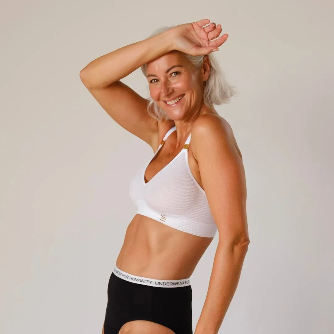 Recycled Wireless Bra A-D - White