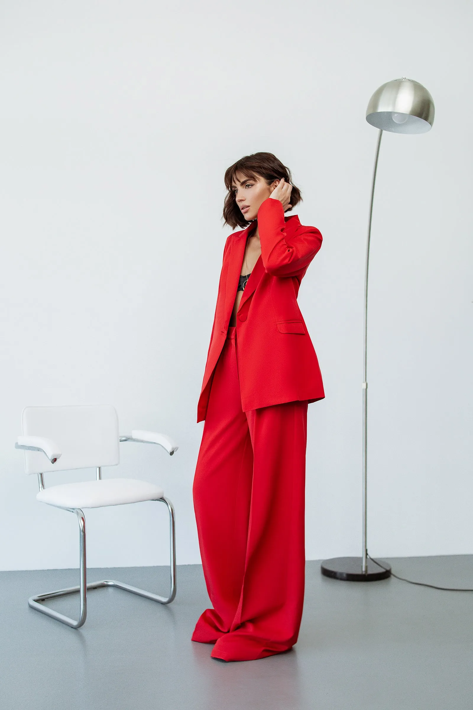 Red Single-Breasted Suits 2-Piece