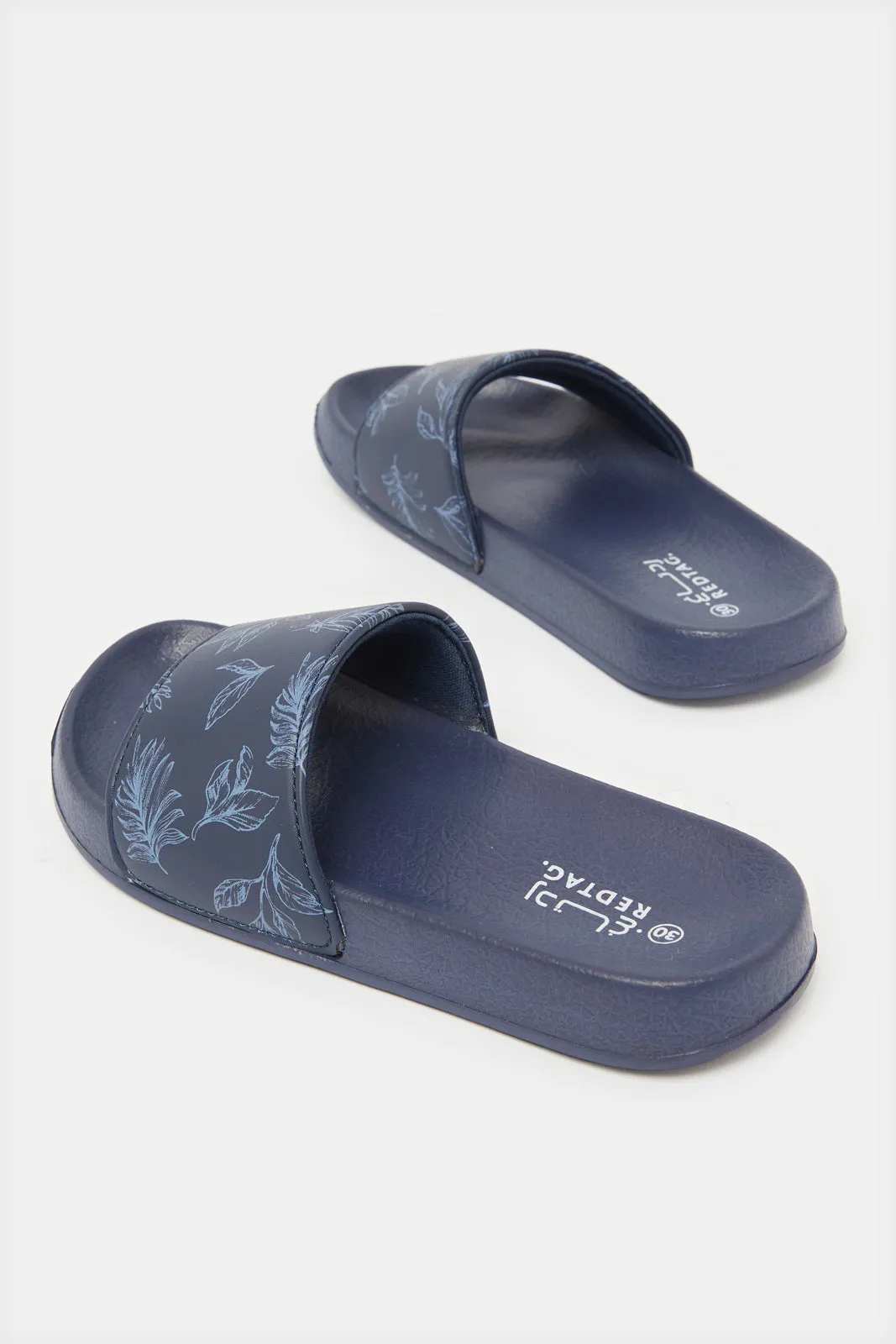 Senior Boys Navy Printed Slide