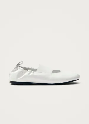 Sutton Onix White Leather Ballet Flats