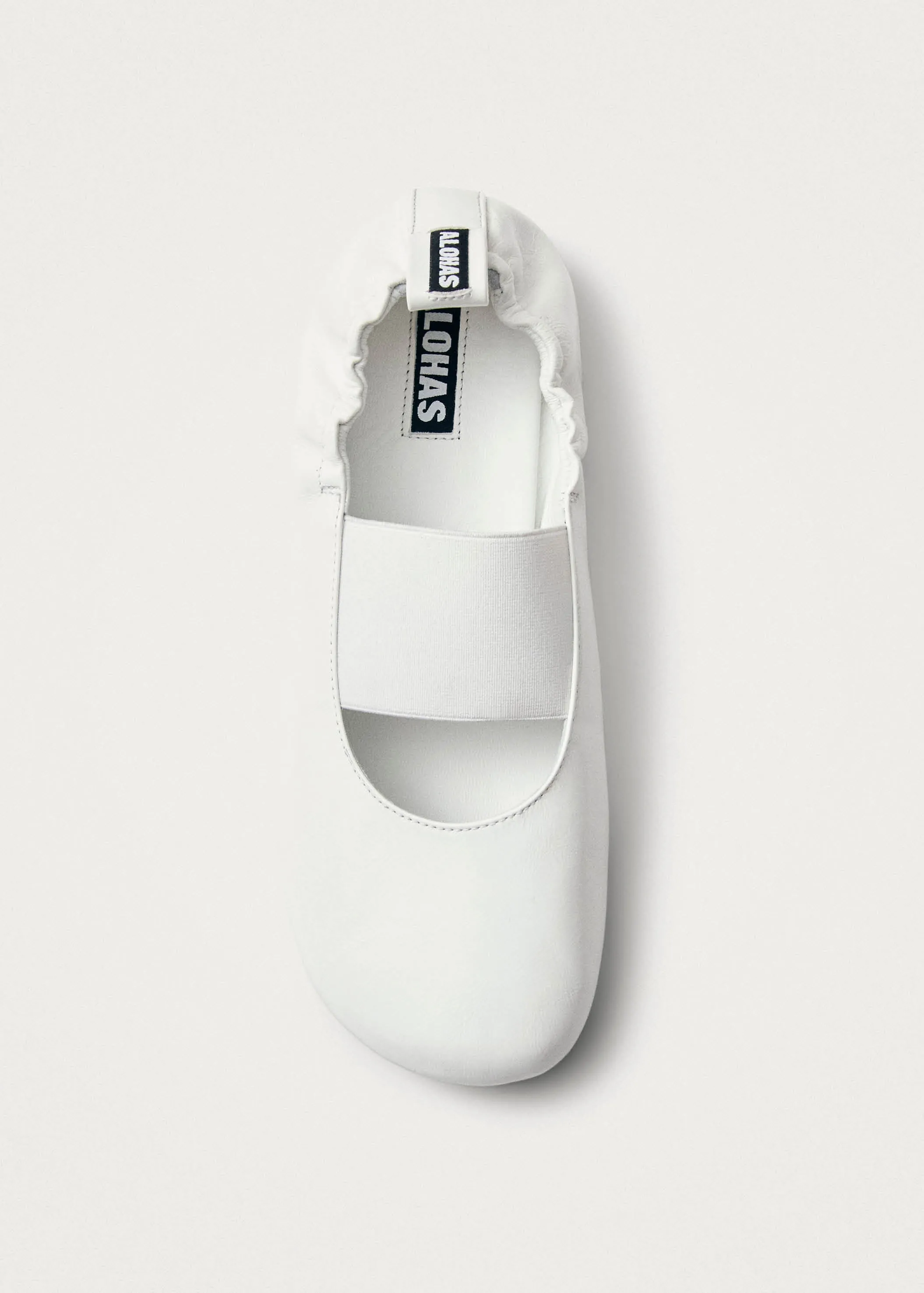 Sutton Onix White Leather Ballet Flats