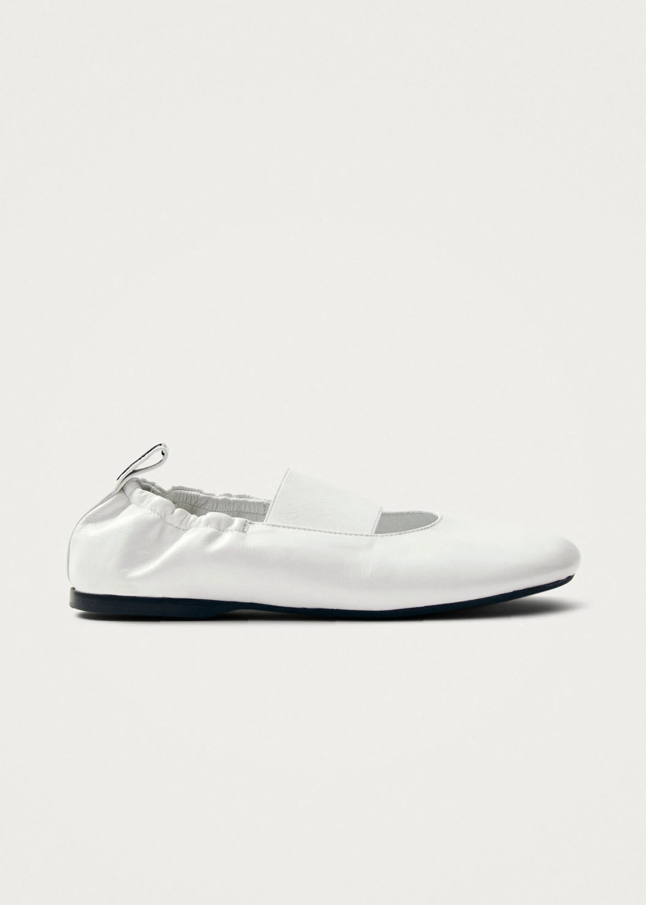Sutton Onix White Leather Ballet Flats