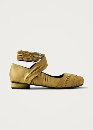 Volant Silky Dark Gold Ballet Flats