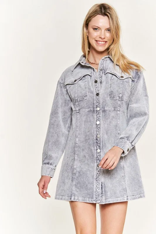 WASHED CORDUROY MINI DRESS JJD5006