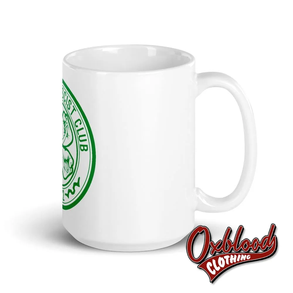 White "Celtic" The Anti-Fascist Club Mug