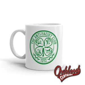 White "Celtic" The Anti-Fascist Club Mug