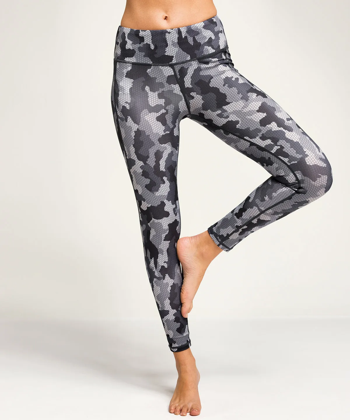 Womens TriDri® performance Hexoflage® leggings | Camo Charcoal